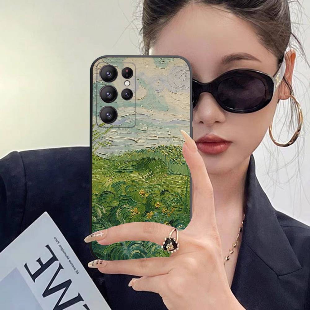 Ретро Кейс-палитра Ван Гога для Samsung Galaxy Case S25 S23 S22 S21 S30 S20 S10 Ultra Plus FE Мягкое TPU Покрытие