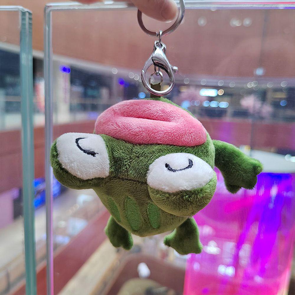 Dolls Plush Pendant Car Key Ring Stuffed Toys Plush Keyring Plush Keychain Big Mouth Frog Doll
