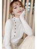 Button Half High Neck Women's Sweater - Autumn/Winter Korean Style Slim Fit Pullover