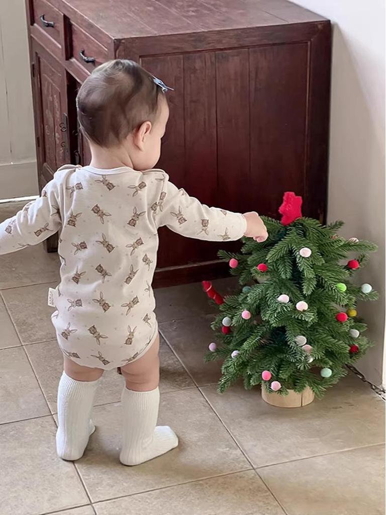 Унисекс Набор Боди для Младенцев Категории А – 3 Штуки Сезонный, Милый Мультяшный Рисунок Подгузник-Ползунки