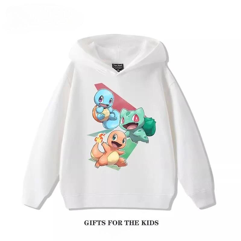 Autumn Cartoon Pokémon 3D Printed Hoodies Fashionable Casual Sports Long Sleeved Children's Boy and Girl Kids Unisex Hooded Sweatshirts