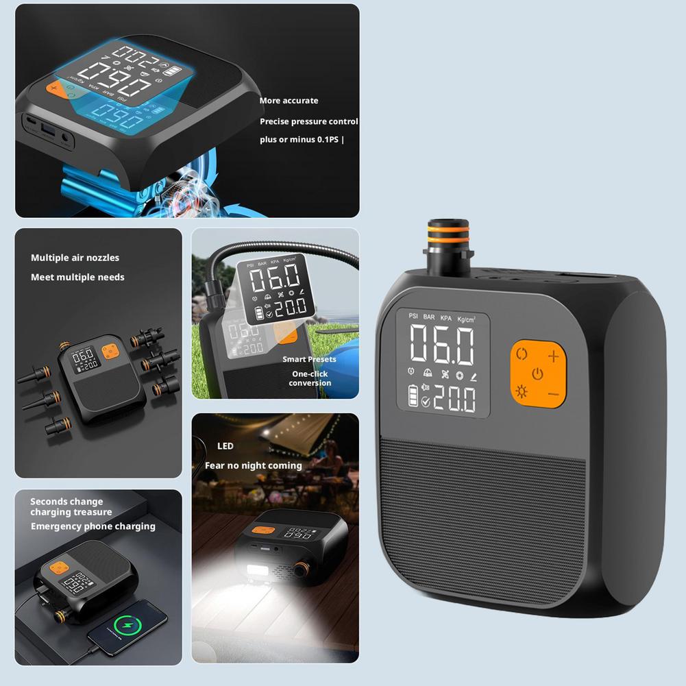 Электрический насос для паддлборда 25 фунтов на квадратный дюйм, воздушный компрессор, портативный насос SUP, аккумуляторный электрический воздушный насос 2000 мАч для каяка, лодки, Inf T5H3