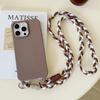 Чехол-ремешок через плечо для iPhone 16 15 14 12 13 11 Pro Max Plus, цветной силиконовый мягкий чехол-накладка из ТПУ