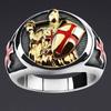 Men's Templar Cross Ring Punk Ring Bicycle Religious Amulet Amulet Jewelry Gift