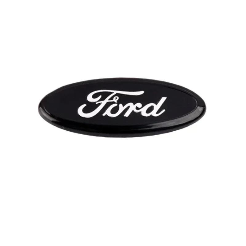 58x22mm Alloy Auto Steering Wheel Emblem Sticker for Ford Fusion Ranger Ecosport Fiesta Kuga Edge Focus Mk4 Mondeo Escape ST GT JQ1
