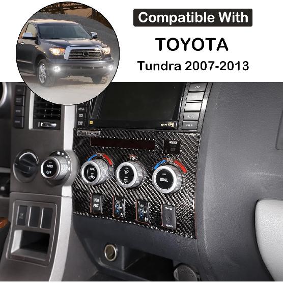 Car Air Conditioning Adjustment Switch Panel Trim Sticker Fit Toyot@a Tundra 2007-2013 Center Console Dashboard Air Conditioning Control Switch