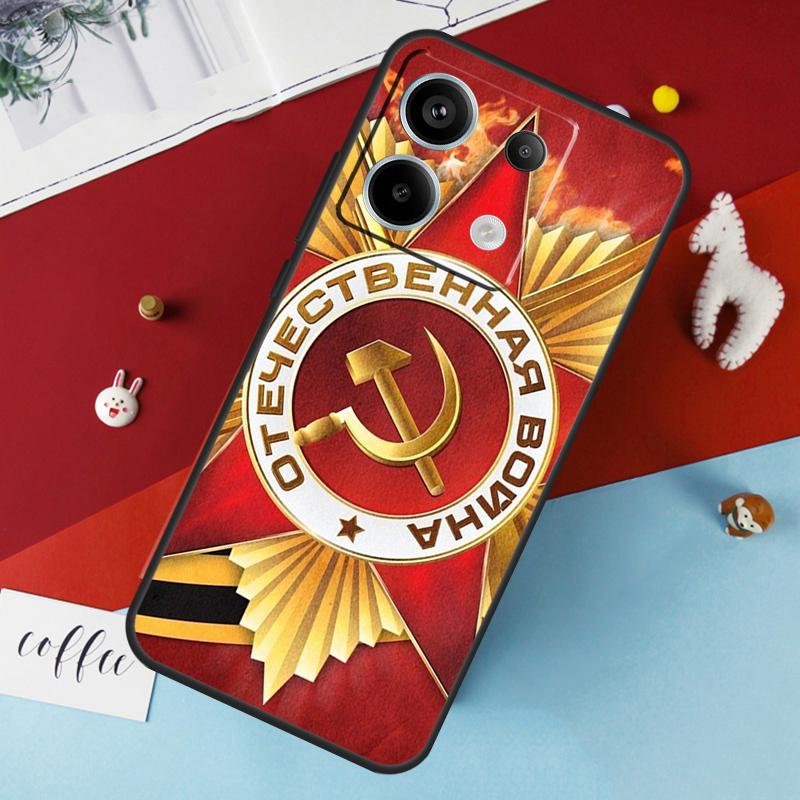 Чехол с флагом СССР для Xiaomi Redmi 13C 12C 10C 9C 10A Redmi Note 11 9 10 12 13 Pro 9S 10S 11S 12S