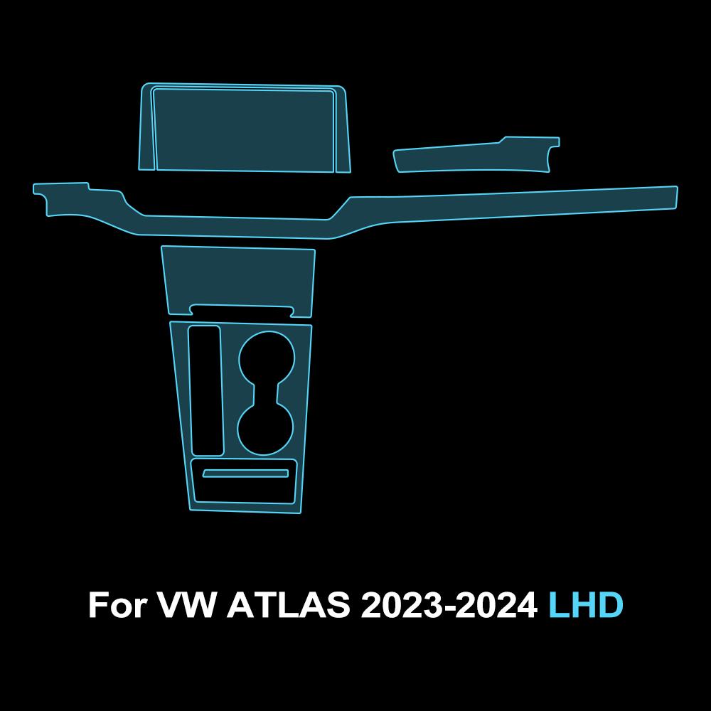 Предварительно вырезанная внутренняя пленка из ТПУ для VW Volkswagen ATLAS 2026 2026 Защитная прозрачная пленка PPF для панели коробки передач и приборной панели автомобиля