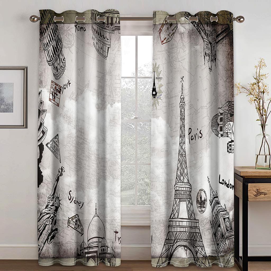 Дешевые Синий Средиземноморский Парусный Якорь Парусник Винтаж OceanWindow Шторы для Гостиной Спальни Декор 2 Шт. Бесплатная Доставка