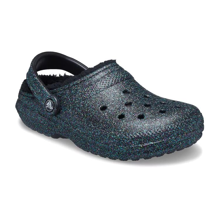 Crocs Классические клоги с подкладкой 'Звездное небо' Черные с блестками Женские 205842-9BD