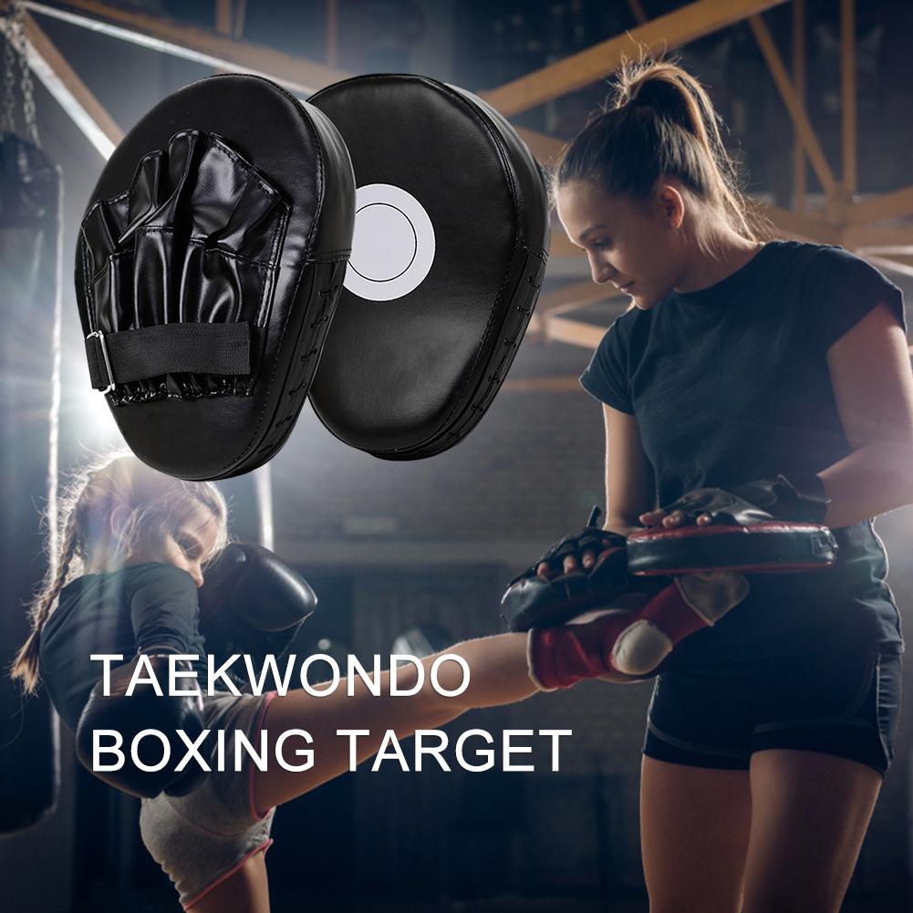 Curved Boxing Hand Target PU Leather 5-Finger Hand Target Breathable Curved Punching Mitts Boxing Pads for Martial Arts Training