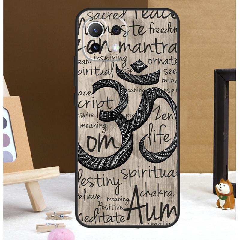 Aum om Namaste Symbol Zen Yoga Case For Xiaomi 13T 14 Pro 11T 12T 12 13 Lite POCO X6 X3 X4 X5 F5 Pro F3 M5s M6 Pro Cover