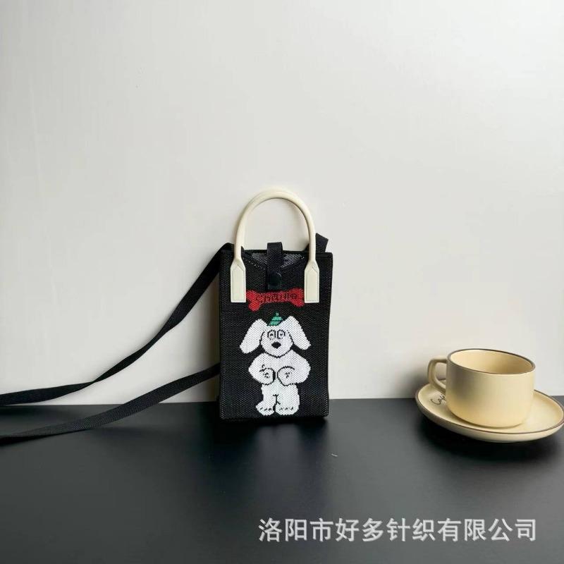 Премиальный сенсорный ns сумка для мобильного телефона новая мультяшная вязаная сумка дофаминовая ниша универсальная сумка-мессенджер через плечо сумочка