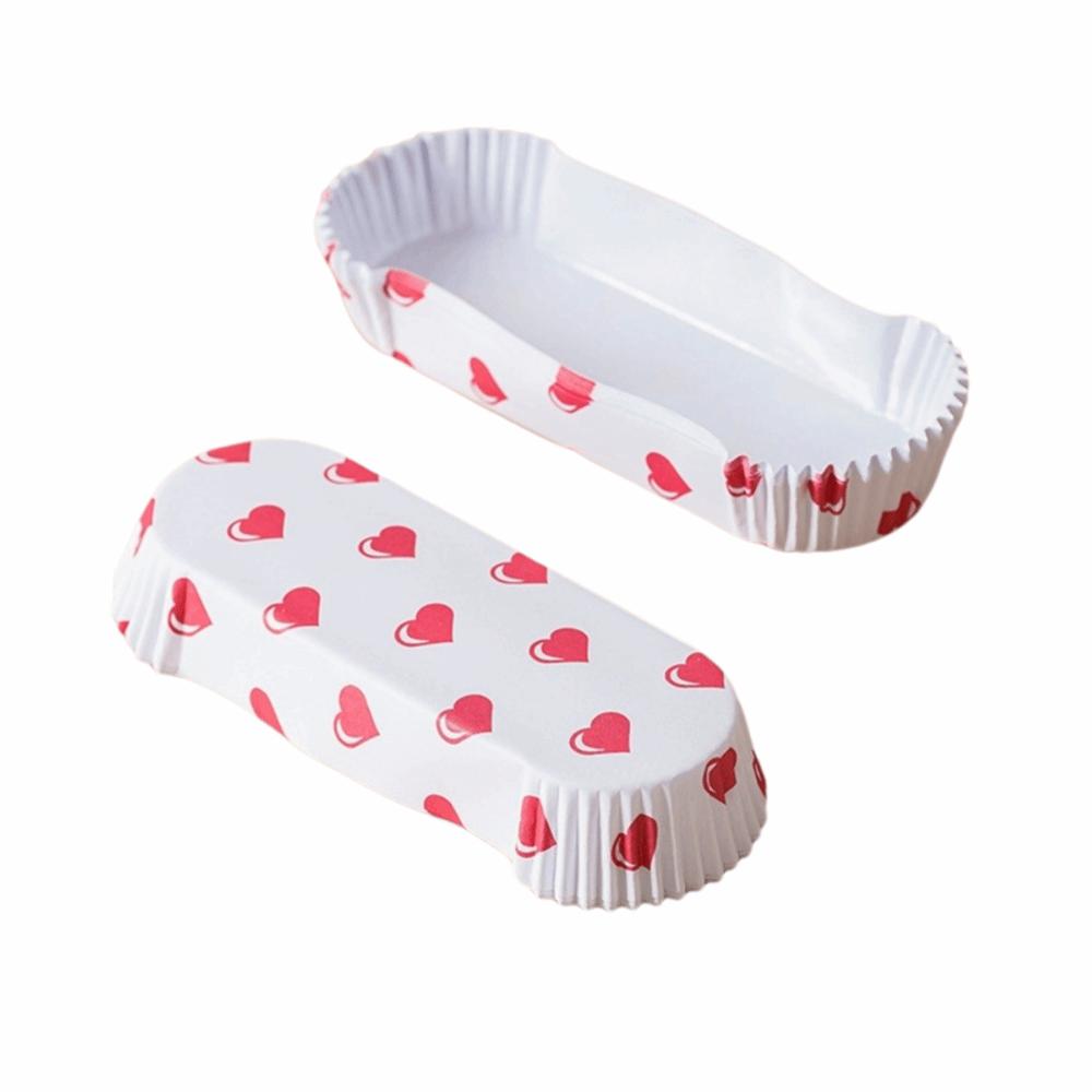200Pcs Boat Shape Baking Cup Mold Greaseproof Bread Paper Holder Cupcake Liners  Oven Safe