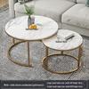 Nordic Minimalist Small Round Coffee Table for Living Room