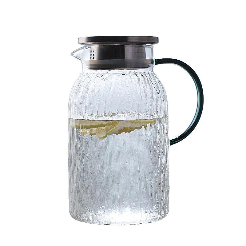 Кувшин для холодной воды с ледяным узором, стеклянный, термостойкий, из высокоборосиликатного стекла, кувшин для холодной воды, бытовой, большой вместимости, кувшин для сока, чайник