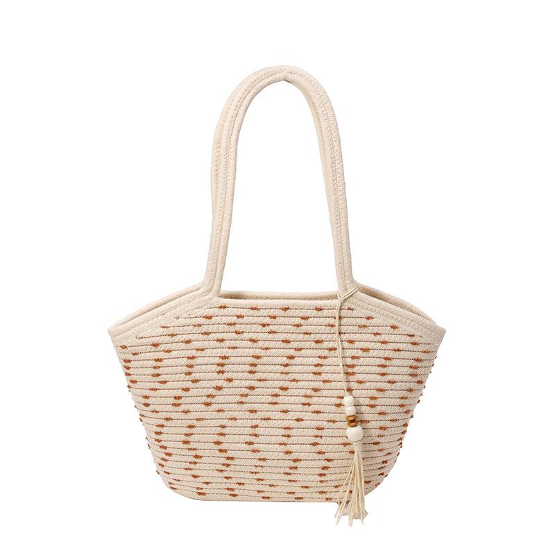 Fairy Ballet Style Holiday Straw Bag 2025 New Autumn Niche Large Capacity Weaving Portable Foreign Style Shoulder Bag