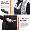 2‑Pack Stain‑Resistant Striped Sleeveless Aprons, Polyester Work Apron Set with Front Pockets for Home Kitchen & Catering