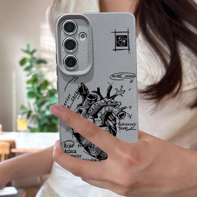 Чехол с рисунком сердца для Samsung Galaxy S24 S25 S26 Ultra S23 S22 S21 FE A17 A37 A57 A15 A16 A26 A34 A35 A36 A54 A55 A56 5G Чехол