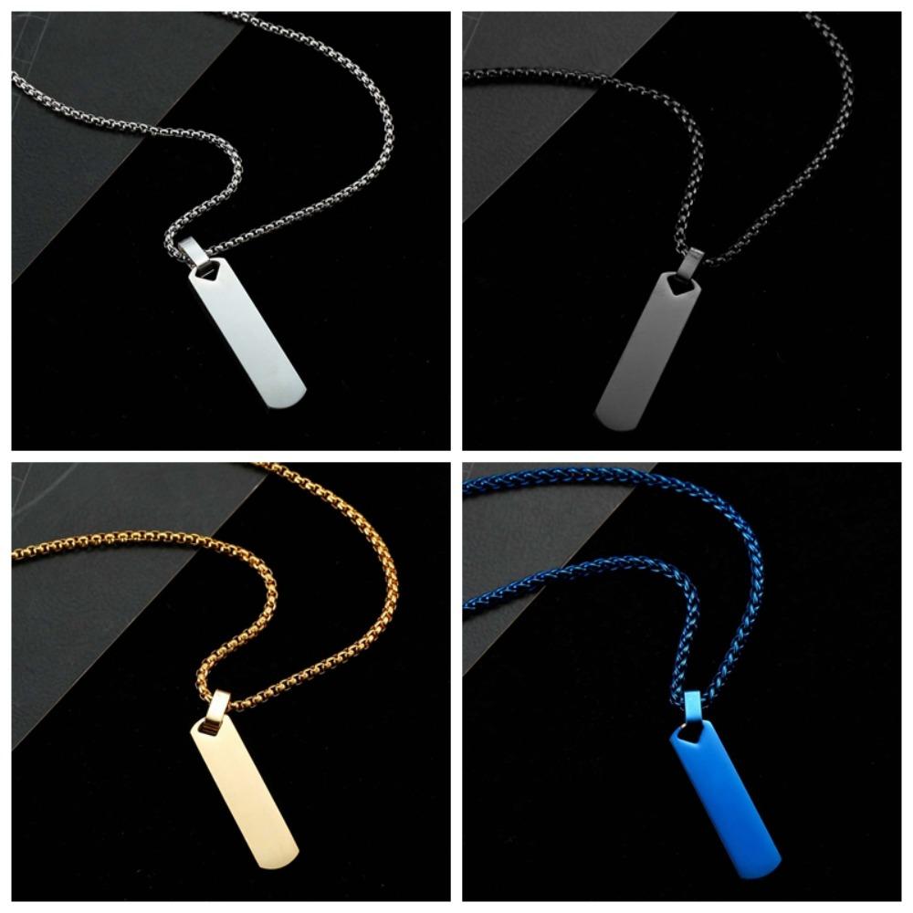 Черно-серебристый цвет Прямоугольное ожерелье Цепи Ключицы Геометрическая подвеска Цепь Мужчины/Мальчики