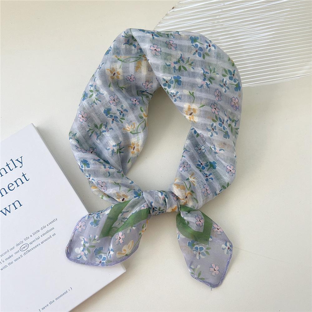 Маленький квадратный шарф из хлопка и льна, шелковый шарф, женский, весна и осень, новый стиль, художественный и универсальный, модный, темпераментный шарф-повязка на голову