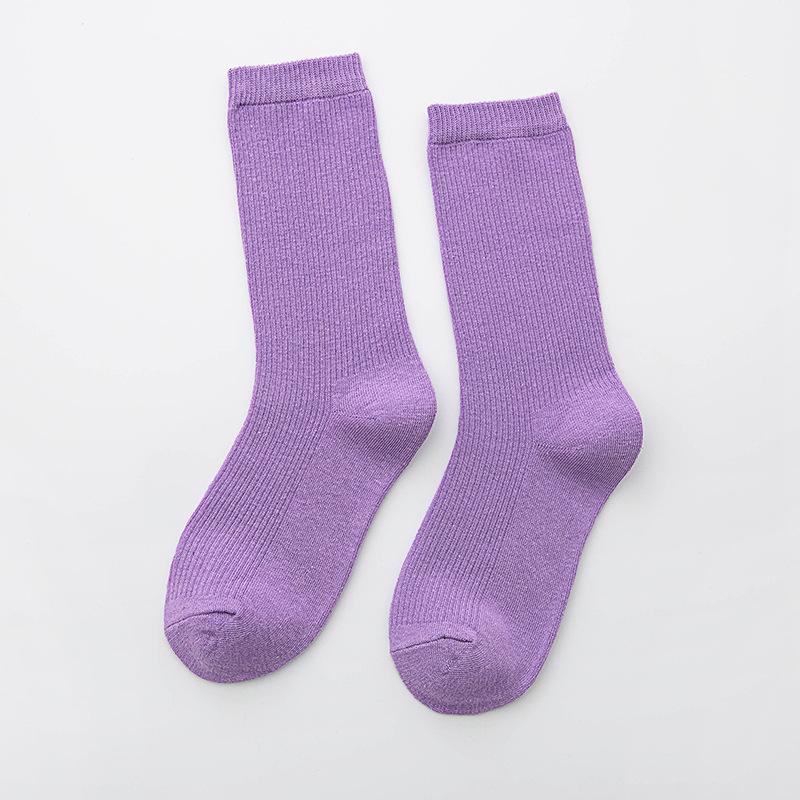 Модные носки ярких цветов, хлопковые уютные студенческие носки для девочек, женские повседневные мягкие носки GZW