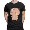 Men Panda BuBu’s T Shirt  Flip Flop on DuDu Bear face   Pure Cotton Clothing Novelty Short Sleeve Round Neck Tees 6XL T-Shirt
