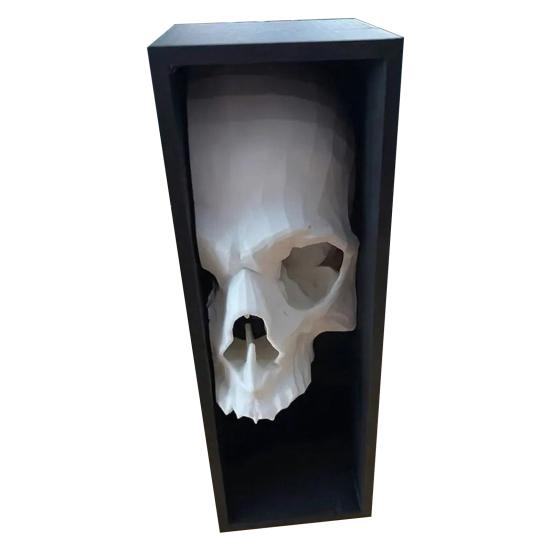 Halloween Skull Bookend Bookshelves Decoration Spooky Gothic Skull Figurine Home Office Desktop