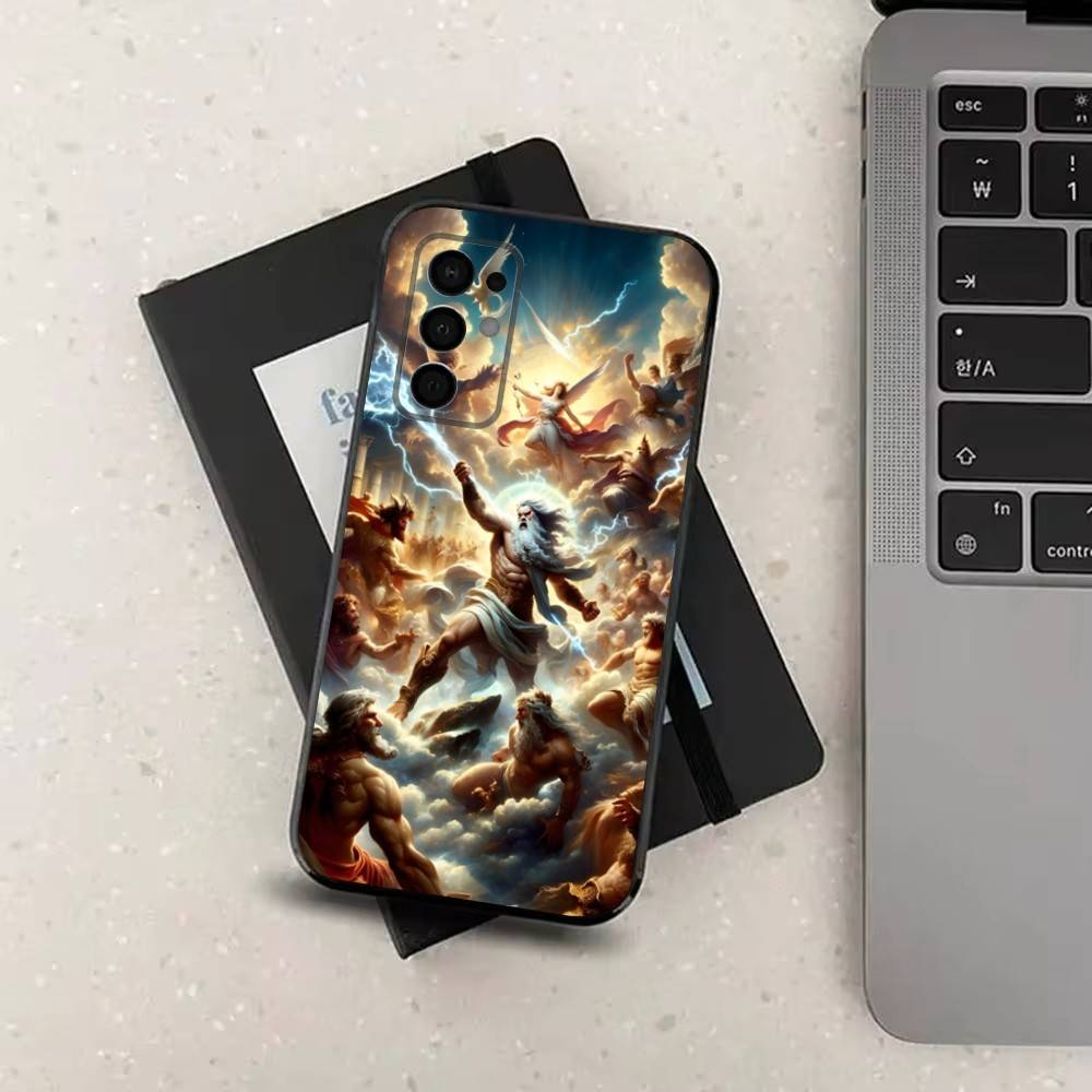 Greek Mythology Zeus Phone Case For Samsung Galaxy A91,A80,A73,A72 ,A71,A53A52,A32 ,A31A22,A21s,A20,Black Cover