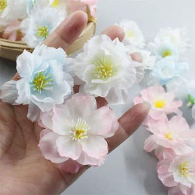 10 шт. Искусственные головки цветов сакуры, Мини-цветки сакуры из искусственного шелка