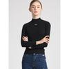 Half Turtleneck Super Hot Letter Underwear Blouse Female 2025 Fall and Winter Long Sleeve Pure Cotton T-shirt Knitted Inner Match Can Be Outerwear Top