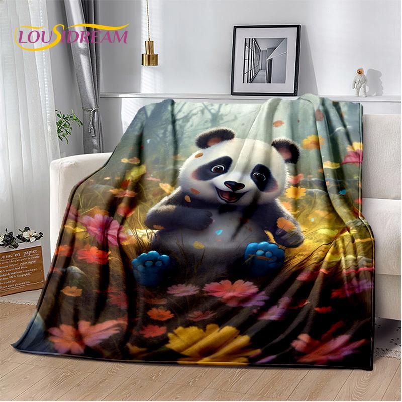 3D Dream Animal Cartoon Panda Милое одеяло, мягкое покрывало для дома, спальни, кровати, дивана, пикника, путешествия, офиса, покрывало, детский подарок
