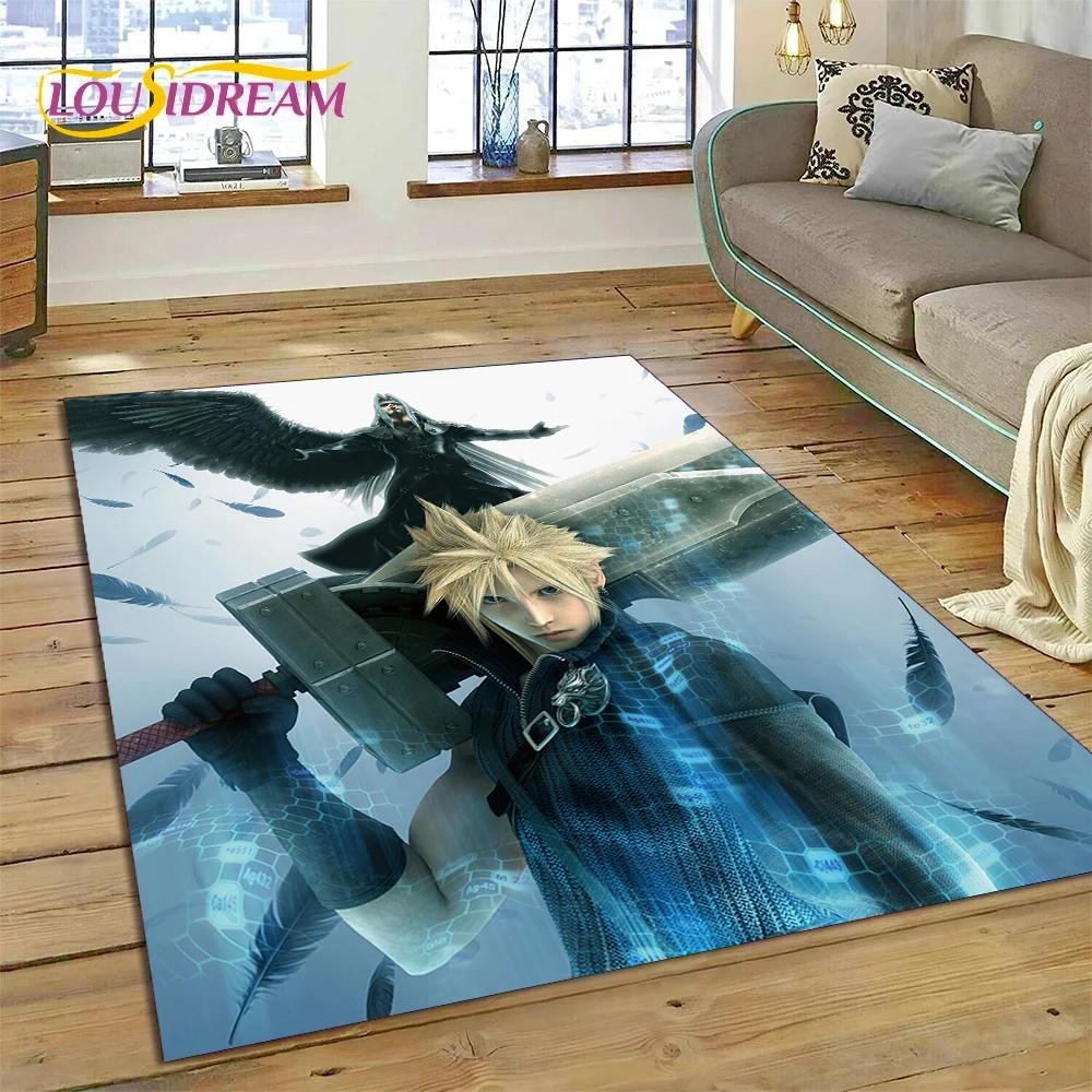 Ковер Мультяшный Серии Игр Final Fantasy для Спальни Гостиной Домашнего Дивана Декор, Детская Игровая Большой Декоративный Коврик для Пола