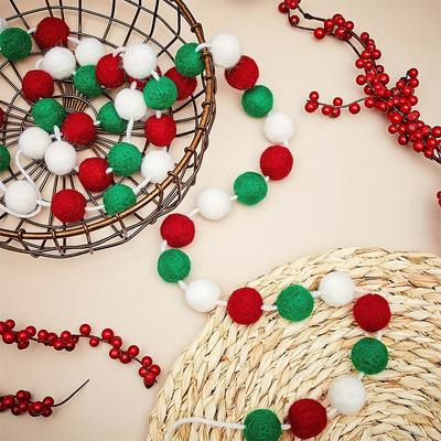 2M Pom Pom гирлянда комплект для украшения праздничный декор шар гирлянда рождественская полиэстер фетр шарик гирлянда рождественская елка