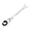 19mm Open Flex Head Ratcheting Wrench 72 Tooth 180 Degree Adjustable Tubing Ratchet Wrench for Fuel Brake AC Lines
