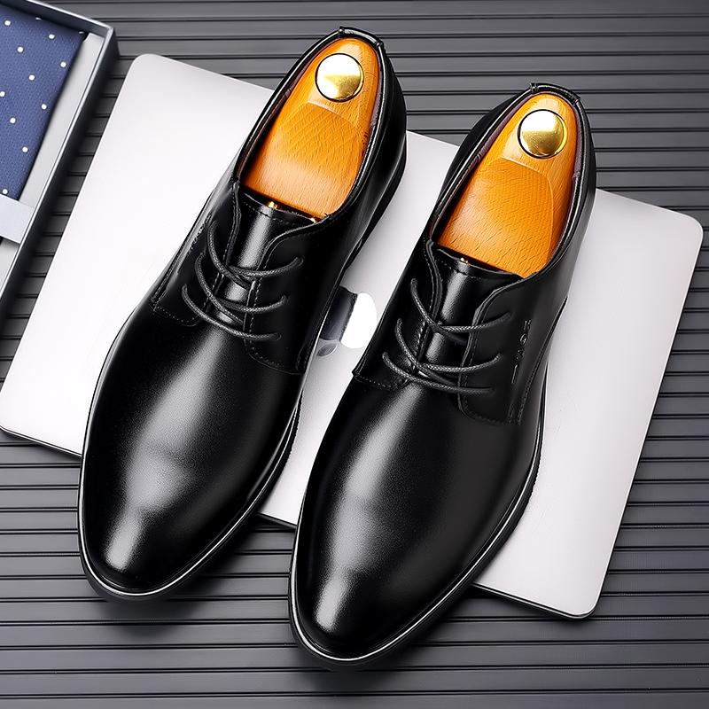 Модная Новая Кожаная Мужская Обувь Оксфорды На Все Случаи Жизни На Шнуровке Итальянская Мужская Повседневная Обувь Универсальная Формальная Обувь для Платья Деловая Обувь Дерби