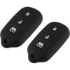2 Pcs Key Fob Case Cover Compatible for Toyota 4Runner 1999-2009 4 Button, Durable Silicone Black Remote Key Case Protector Replacement Car Parts