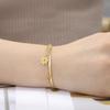 Cazador Daisy Flower Feather Star Cat Charm Bracelet Stainless Steel Gift Snake Chain Bracelets for Women's Mother's Day Gifts