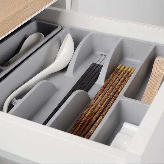 Cutlery Storage Box Classification Organization Large Capacity Multi Compartments Tableware Tray Fork Chopsticks Spoon Drawer Tableware Organizer