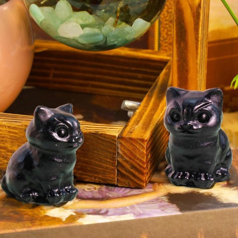 Хрустальные Фигурки Кошек Коллекционные Хрустальный Котёнок Статуэтка Животного Скульптура Котёнка для Домашнего Декора Подарок Любителю Кошек