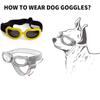 Защита от ультрафиолета для собак, солнцезащитные очки с защитой от запотевания, защита от износа глаз с регулируемым ремешком