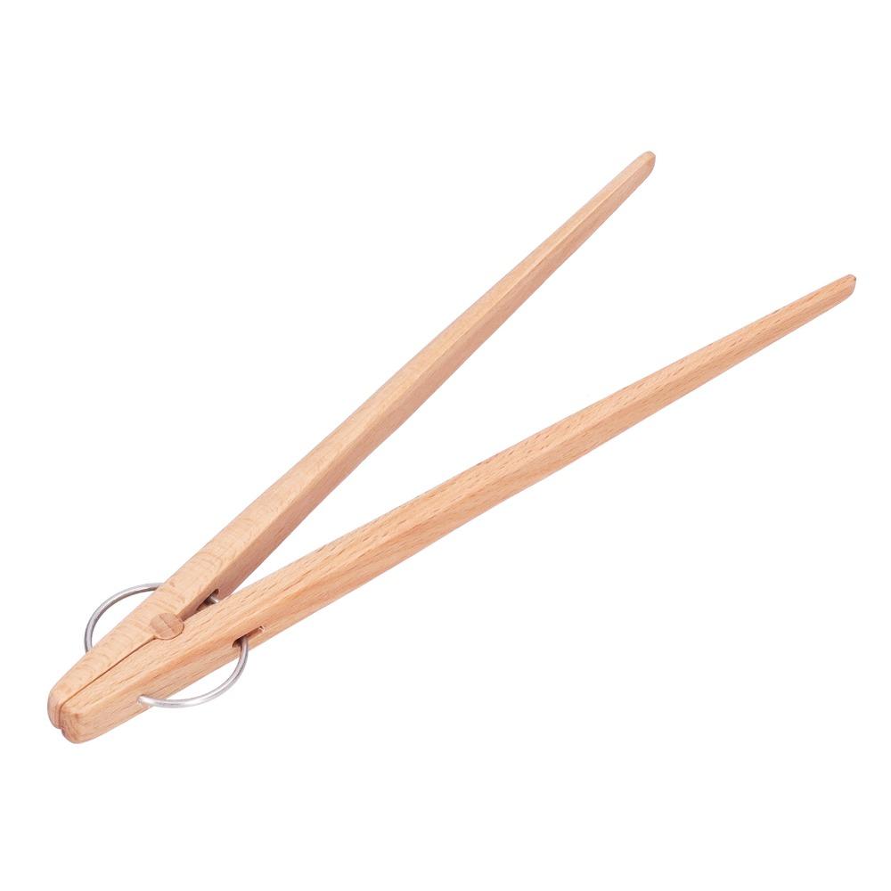 Wooden Bread Tongs Reusable Snack Clip Grilling Accessory Baking Clip Cooking Preparation