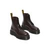 Доктор. Ботинки унисекс Dr. Martens из кожи на толстой подошве с круглым носком на 8 люверсах, короткие ботинки, темно-красные 27311626