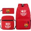 Student Backpack Set of 3 Star Player Print Oxford Cloth Bookbag Shoulder Bag Pencil Case Combo Large Capacity School Bag Gift for Teens