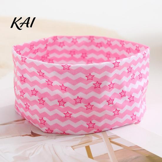 Comfortable Home Leisure Headbands Elastic Wide Headband for Women, Non-Slip Stretchy Hair Band with Star Polyester Sweat Bands Wave Print Yoga