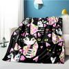 Cartoon Cat HD Printed Flannel Blanket  Baby  Girl  Boy  Office Camping Picnic Blankets for Children  Sofa Blanket  Soft Thin Blanket