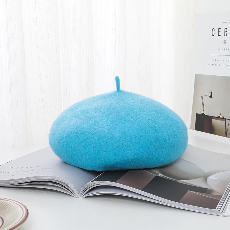 Шерстяной берет шляпа художника женская осень и зима универсальная ретро шляпа зимняя универсальная шляпа