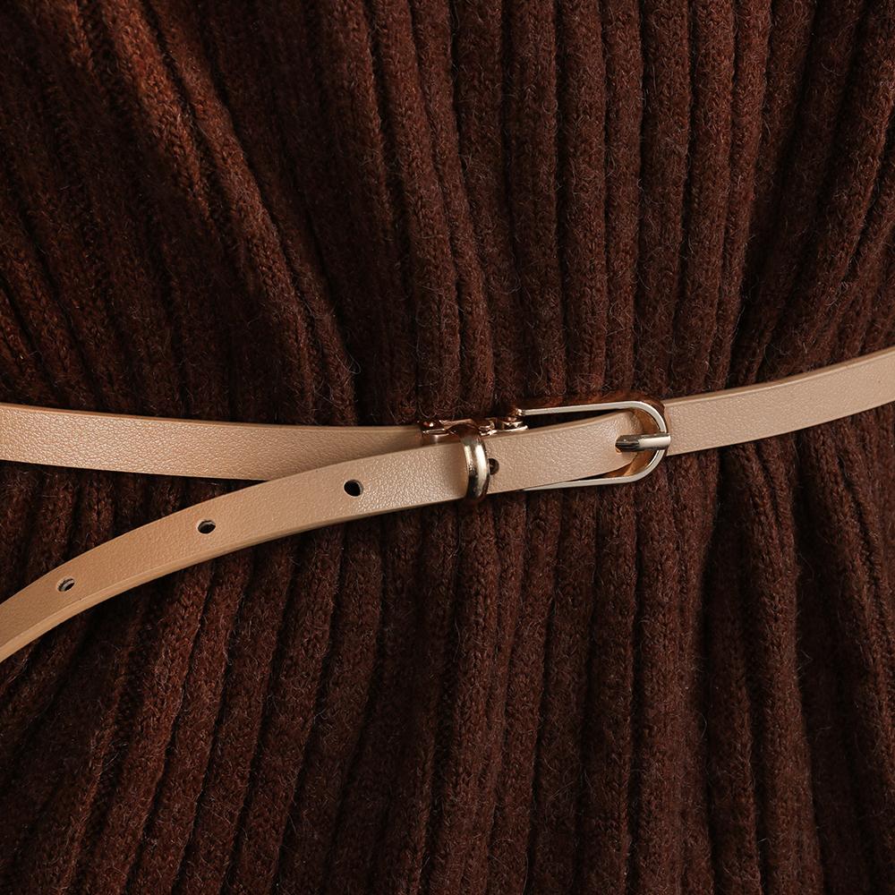 Fashion Sweater Graceful Dress Strap Adjustable Belt Thin Skinny Waistband Faux Leather Belts
