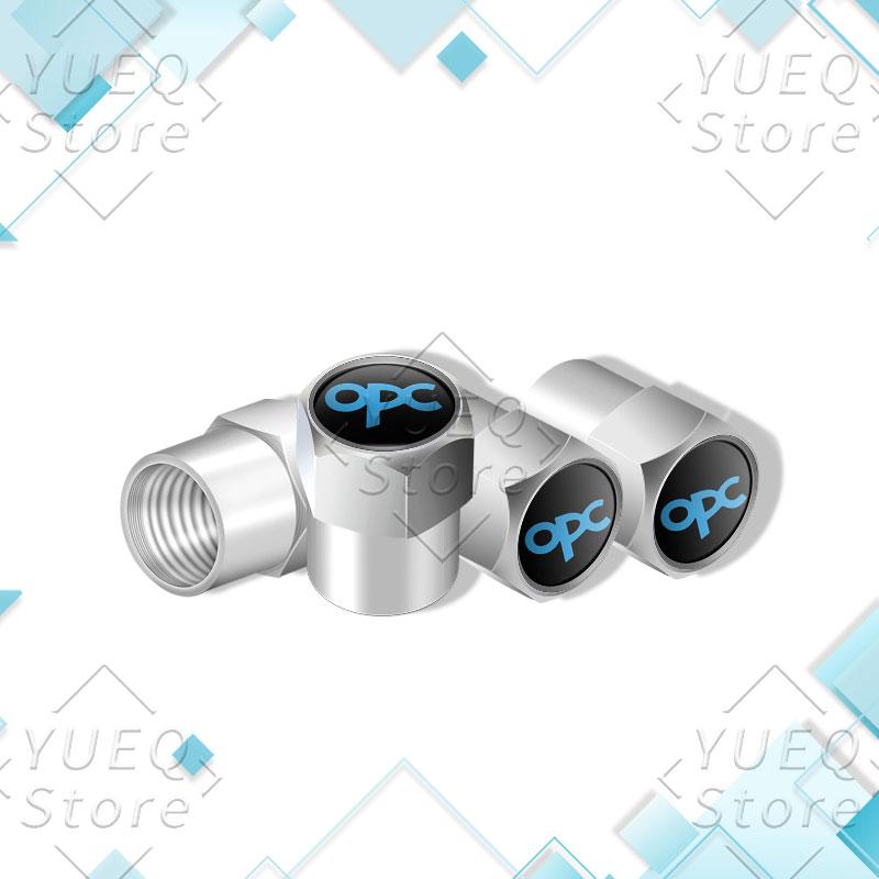 4Pcs/set OPC Logo Emblem Car Wheel Tire Valve Caps Dustproof Air Stem Covers For Opel Vauxhall Astra G H J K FCorsa Mokka Zafira JV4