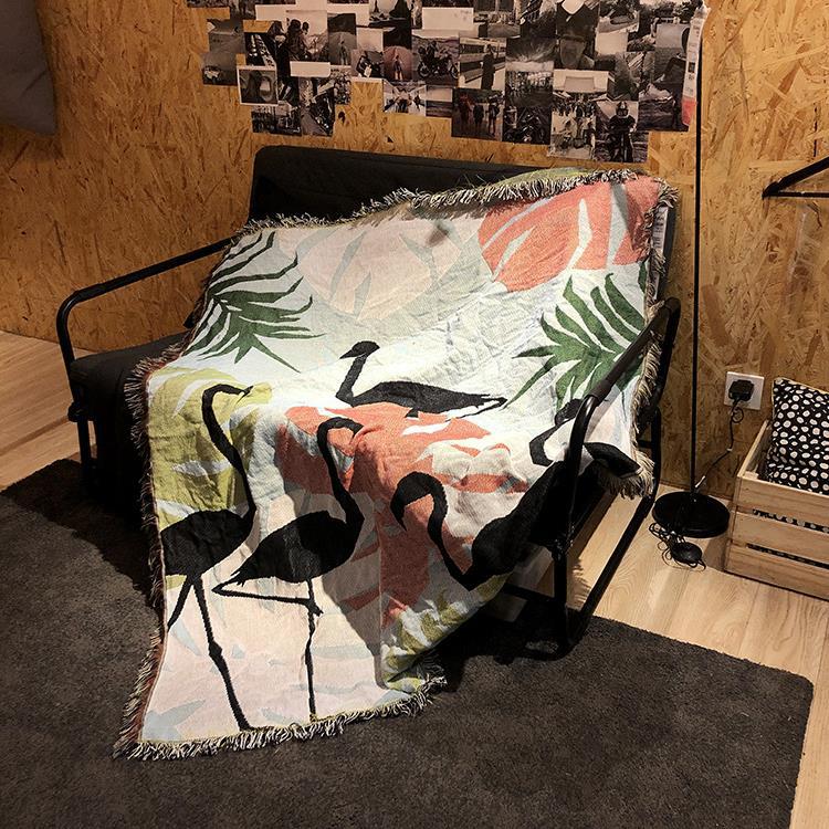 Кемпинговое одеяло, влагостойкий походный коврик, жаккардовый гобелен, нитяное одеяло, всесезонное универсальное одеяло для дивана